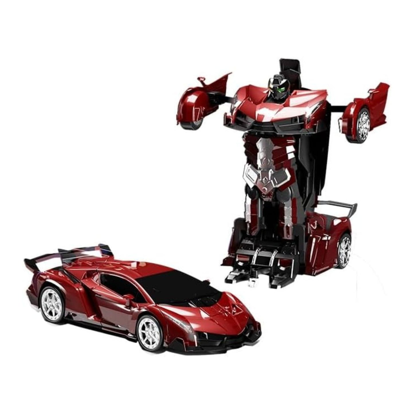 GOMINIMO Transform Car Robot Sport Car with Remote Control (Red) GO-TCR-104-FM