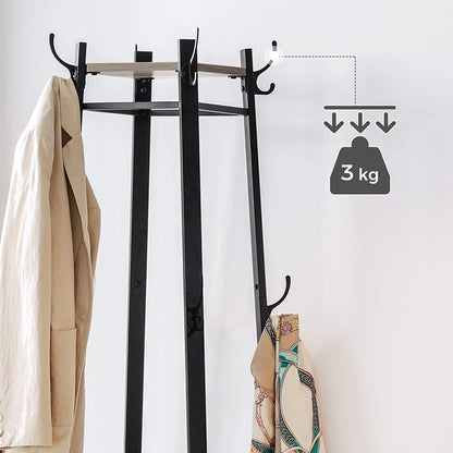 VASAGLE Coat Rack 3 Shelves Greige LCR080B02