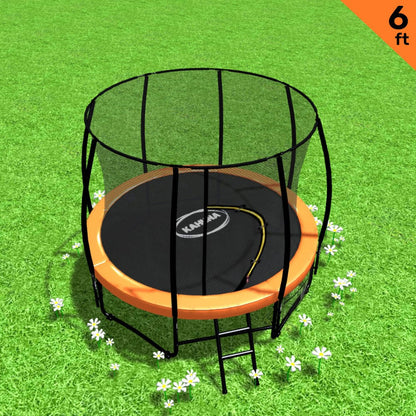 Kahuna Classic 6ft Outdoor Round Orange Trampoline Safety Enclosure