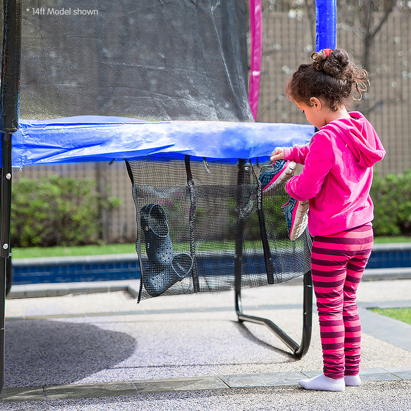 Kahuna 16ft Trampoline Free Ladder Spring Mat Net Safety Pad Cover Round Enclosure - Rainbow