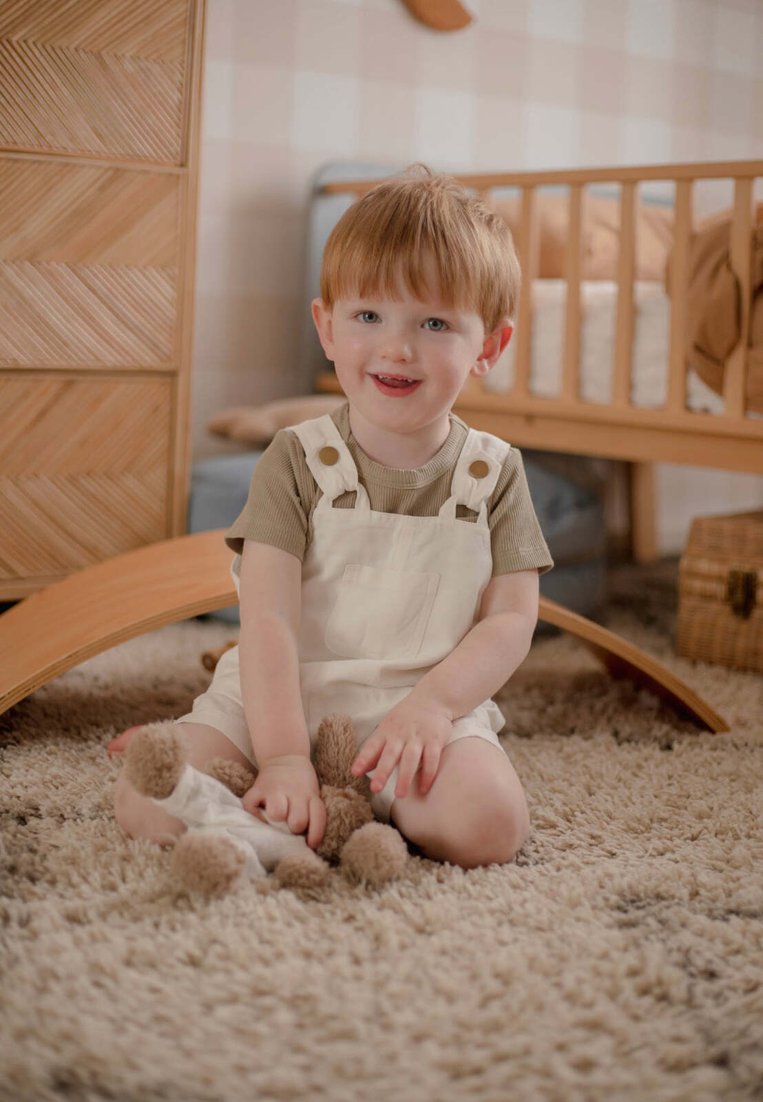 Ponchik Babies + Kids - Cotton Dungaree Overalls - Daisy