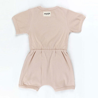 Ponchik Babies + Kids - Ribbed Cotton Romper - Sugar Cookie