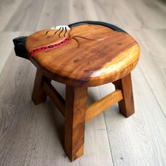 Kids Wooden Stool Cat