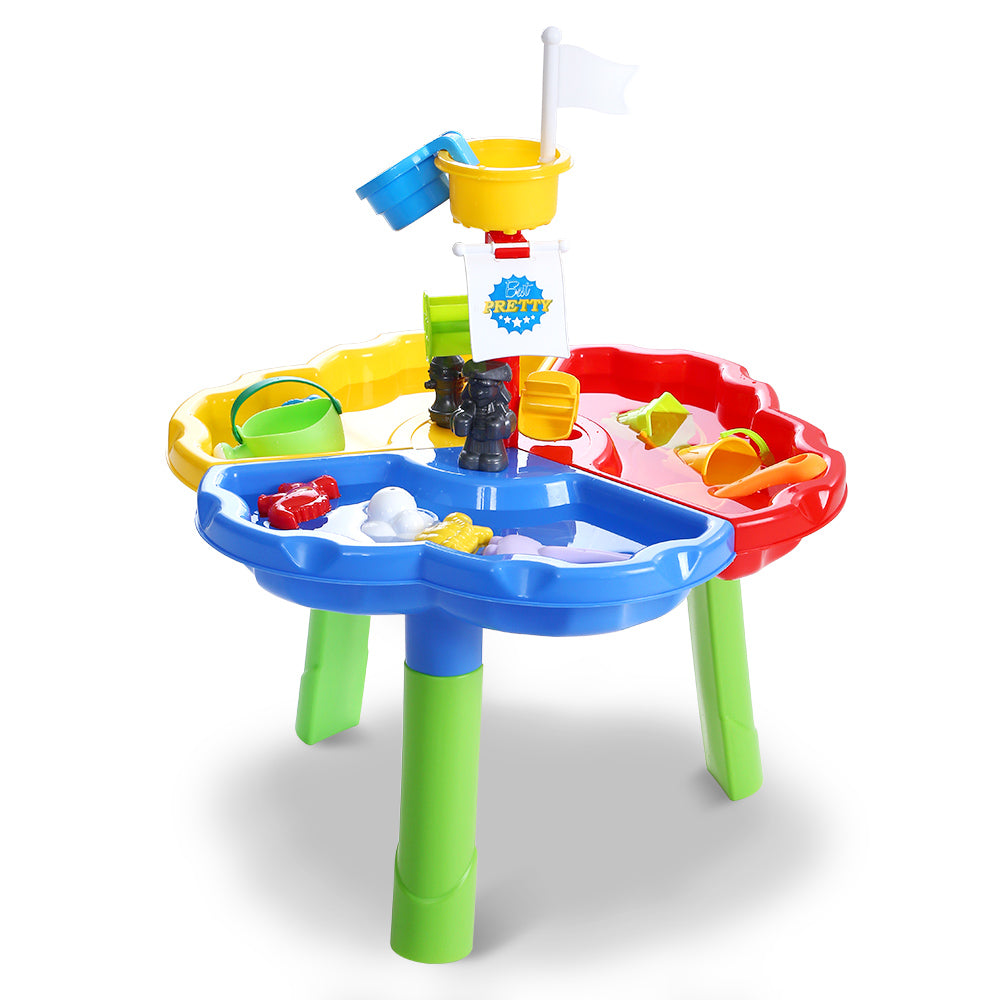 Keezi Kids Sandpit Pretend Play Set Outdoor Sand Water Table Beach Toy