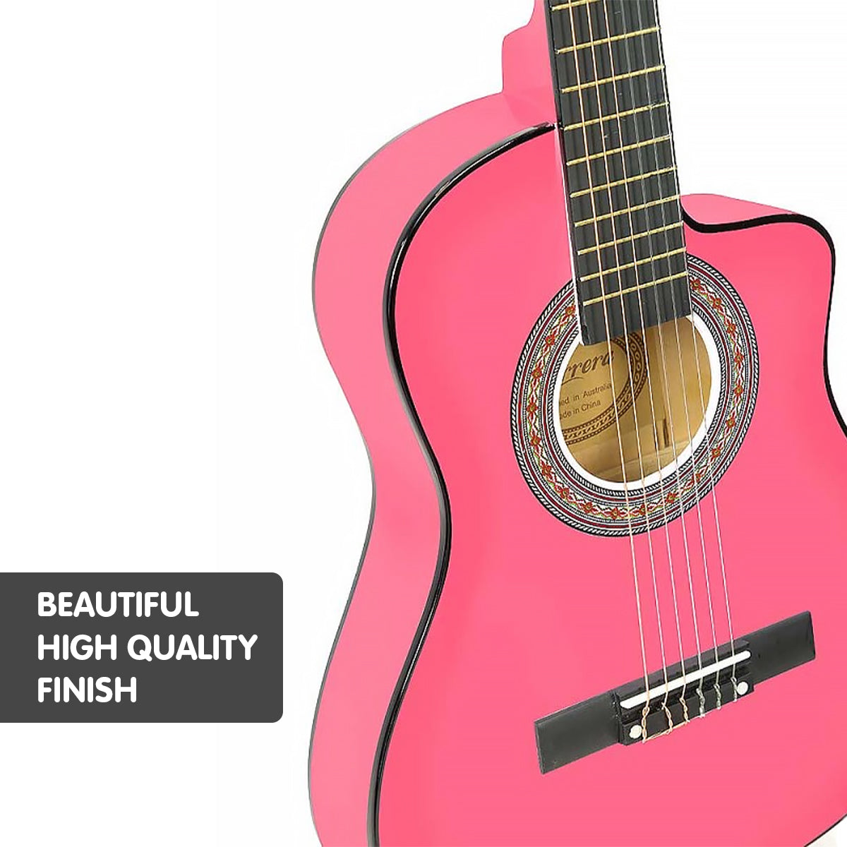 Karrera Childrens Acoustic Guitar Kids - Pink