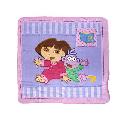 Caprice Polar Fleece Throw Rug Dora Explorer with Monkey 100 x 100 cm